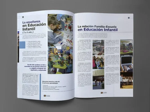 Lycée Français d'Alicante — doble página sobre Educación Infantil
