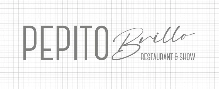 Logotipo de Pepito Brillo construido sobre retícula