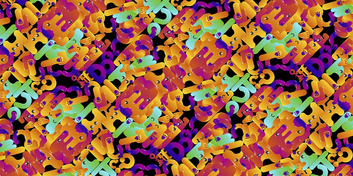 Who Let the Dogs Out — detalle del patrón